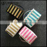 Women Cosmetic Organizer Travel Stripe Toiletry Case thumbnail-1