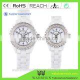 2016 Fashion Replacement Sapphire Withe Ceramic Lovers Watch With Crystal thumbnail-2