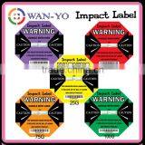 [ Impact label for indicating impact force ]