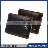 genuine leather line men's coin pocket card wallet