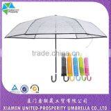 3-fold Telescopic Dotted 10cc POE Gift Umbrella With PU Hook Handle thumbnail-1