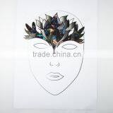 Custom party tribe game face sticker makeup face tattoo sticker factory