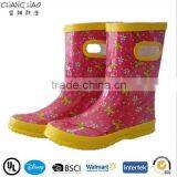 2014 Popular Handmade Multicolor Kids Rubber Rain Boots