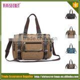 Customized Traveler Big Capacity Casual Canvas Messenger Bag For Men thumbnail-3