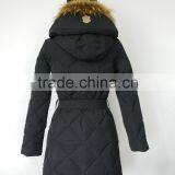 Women Long Hair Faux Fur Hood Puffy Quilted Waterproof Down Jacket thumbnail-2