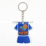 Yiwu Manre Manufacturer Custom Pvc Key Ring Jersey Shaped Rubber Keychain Souvenir Keychain