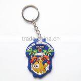 Wholesale Letter Printing Funny Soft Rubber Key Chain Metal Animal Key Ring Manufacture