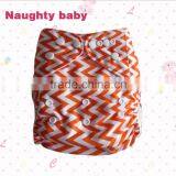 2016 Free Shipping Hot Sale New Arrival Zigzag Printed Baby Boy Girl Pocket Cloth Diaper Eco Friendly Baby Nappy thumbnail-4
