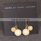 2016 Best Selling Two Round Coin Shape Gold Jhumka Earrings thumbnail-3