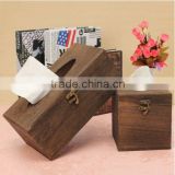 wholesale FSC&BSCI table elegant wooden tissue boxes for made in china