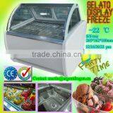 Gelato Ice Cream Display Freezer With -22 Degrees