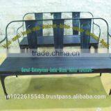 black metal bench with Backrest, Indoor outdoor furniture Bench