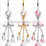 Popular Belly Ring With Dangling Navel Piercing Body Piercing Jewelry