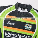 Tight Fit Newest Cheapest Yellow and Green Rugby Jersey thumbnail-4