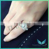 Custom Engagement Rings Fashion Design 14K White Gold Cusion Cut Moissanite Diamond Rings thumbnail-5