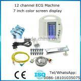 Popular 7 Inch Color Screen 12 Lead 12 Channel Electrocardiograph ECG / EKG Machine With CE thumbnail-1