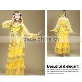 Professional Long Pleated Sexy Egyptian Style Belly Dance Costume for Girls thumbnail-5