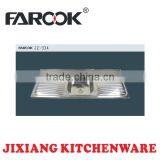 Stainless Steel Kitchen Single Bowl Double Drainer Sink thumbnail-1