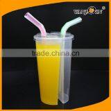 700ml Disposable Plastic Half Half Twin Cup, PP Split Boba Cup Hot Selling thumbnail-6