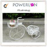 2-tier Wrought Iron Patio Decorative Bicycle Flower Pots PL08-6645 thumbnail-1