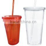20oz Double Wall Tumbler With Straw, Mason Jar thumbnail-1