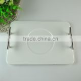 Stock white glazed rectangular porcelain fruit plate wholesale
