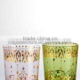 Colorful Gold Flower Design Water Cup thumbnail-3