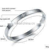 Wholesale New Style Woman Charm Bracelet Jewelry Silver Plated 316L Stainless Steel Gift Simple Design Bangles thumbnail-5