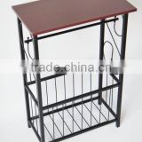 Scroll Design Metal Bathroom Table with Toilet Paper Holder