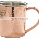 solid stainless & copper mug for moscow mule