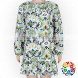 Wholesale Children Long Sleeve Ruffle Print Brushed Faric Organic Baby Clothes thumbnail-1