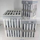 Log Basket Old Wooden Crate thumbnail-1