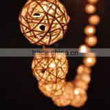 20 Bulbs Handmade Classic White Rattan Ball Fairy Lights thumbnail-2