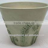 ROUND STACKABLE MOSS GREEN PU FOAM PLANTER thumbnail-1