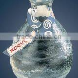 Tokkuri Hard Glass Sake Bottle Glass Bottles Japanese with Sake Glass Sake Cup Made in Japan