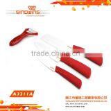 6" Cleaver and 6"Chef and 3"Paring of Ceramic Knives With a Peeler thumbnail-6