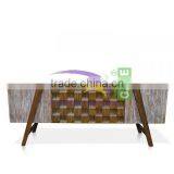 Buffet Modern Style For Living Room With Teak Wood Sloping Legs Model Arizona, Two Tone Color thumbnail-2