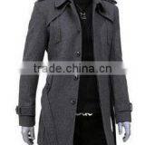 Man Spring and Autumn Long Style Grey Jacket 2015 thumbnail-5