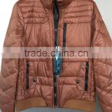 Men's jacket White feather Low price high quality textile stock leftover stock bulk stock cheap