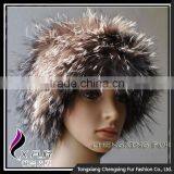 CX-E-15 Wholesale Cheap Head Scarf Genuine Fox Fur Stretch Snood Headband For Women thumbnail-1