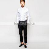 Mens Slim Fit White Formal Shirt Uniform Dress Shirt thumbnail-4