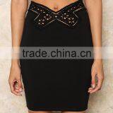 Brand Design Fashion Cut-out Black Midi Skirt Oversize Custom Made Skirt Cross Crochet Fashion thumbnail-3