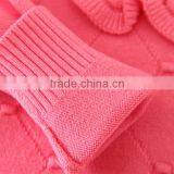 Newest Hot Sale Floral Appliqued Kids Clothing Pullover Girl's Red Long Sleeved Swaters for Girls thumbnail-5