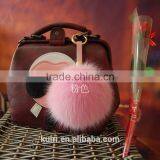 Wholesale for Handbag Material Fox Fur Pom Poms Keychain Fox Fur Plush Fur Balls Bag Charms thumbnail-5
