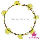 Wholesale Plain Color Floral Crown For Kids Hair Accessory Wedding Headband Little Flower Garland Remake Photo Props thumbnail-1