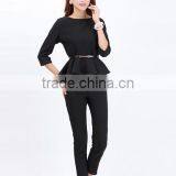 DY1223W 2015 Europea New Hot Sale Ladies Top and Pants Set Outfits thumbnail-1