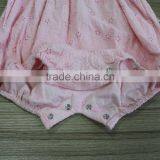 100% Cotton Embroider Woven Romper With Smart thumbnail-3