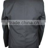 NAAMS MEN'S WOOL 2 BUTTON 2 VENT SLIM FIT SUIT JACKET FLAT FRONT PANT BLACK thumbnail-6