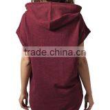 Ladies Melange Sleeveless PulloverTerry Hoody Jumper thumbnail-2