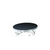 Custom Modern Round Coffee and End Tables with Black Gloss Top